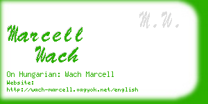 marcell wach business card